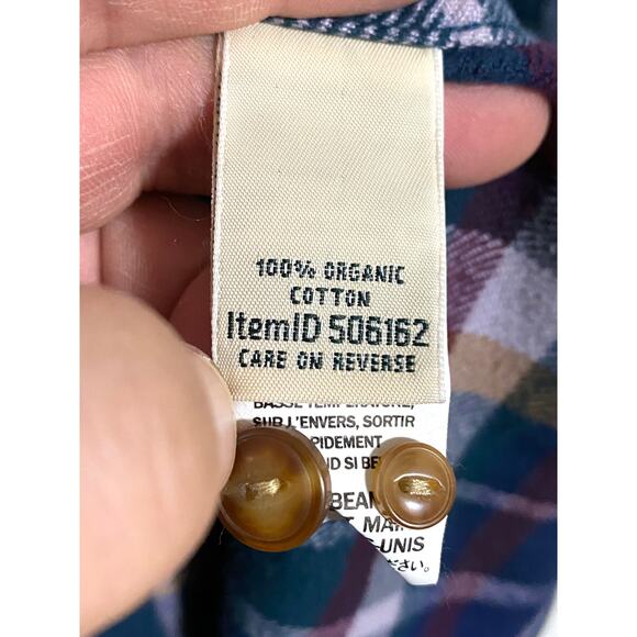 LL Bean Multicolor Flannel Plaid Button Shirt Mens S Gorpcore Hiking Outdoors - Picture 7 of 9